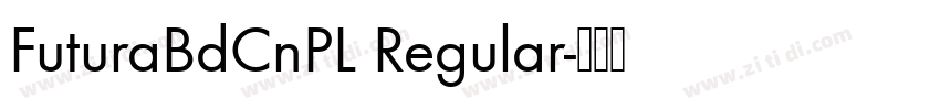 FuturaBdCnPL Regular字体转换